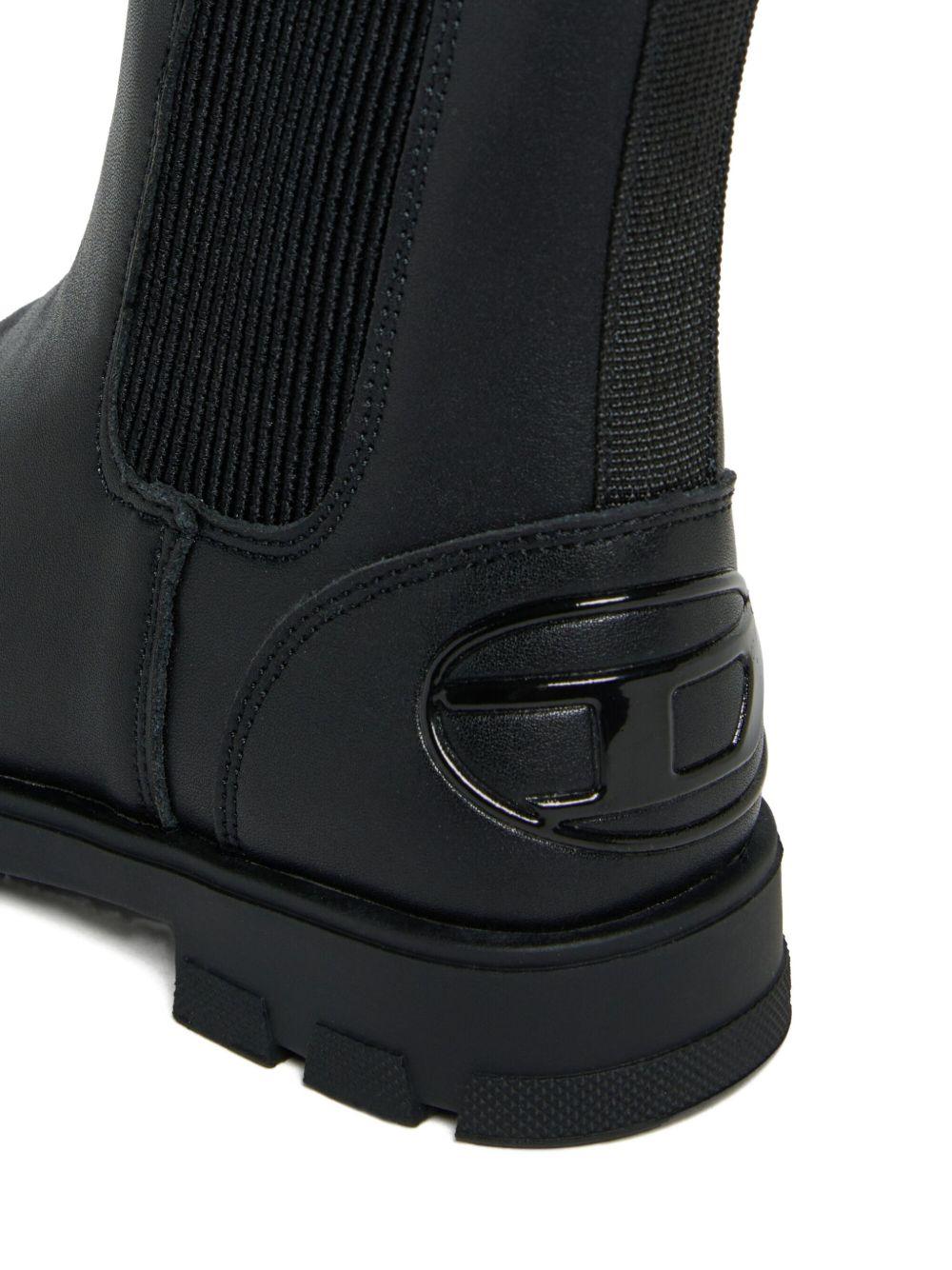 Stivali Chelsea in Pelle con Suola Chunky BC1046PR013 T8013 DIESEL KIDS 