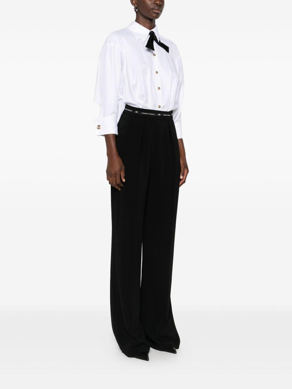 Tuta Intera Bianca con Fiocco e Pantaloni Plissettati TU05656E2 221 ELISABETTA FRANCHI 