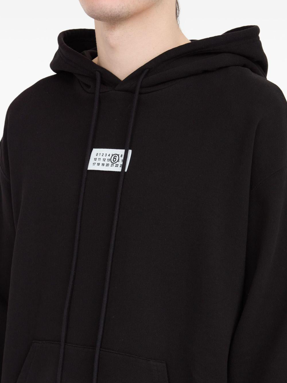 Felpa con cappuccio e patch logo SH0GU0033M25025 900 MM6 MAISON MARGIELA 