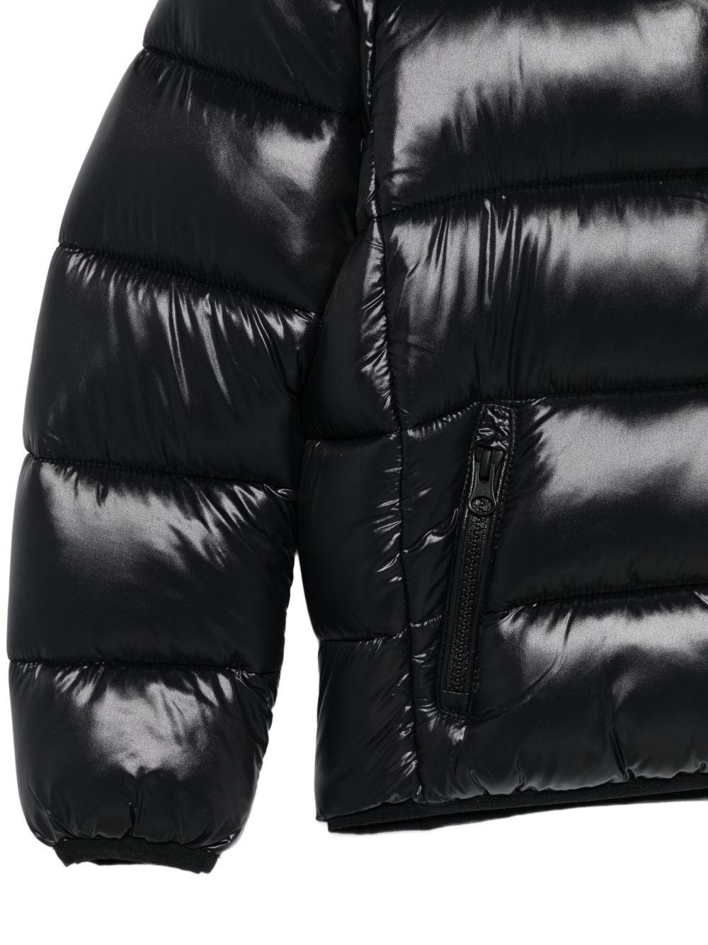 Piumino nero lucido con cappuccio J31280BLOVE21 10000 SAVE THE DUCK KIDS 