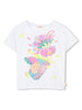 T-shirt bianca popcorn paillettes