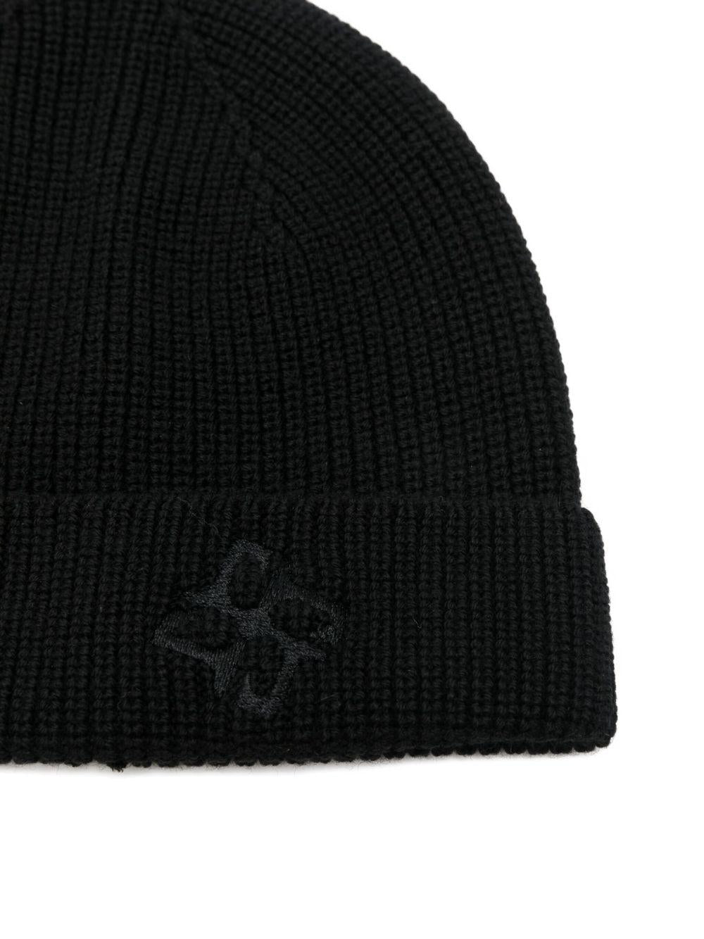 Berretto nero con logo ricamato GROUSEPWI2501 2111 TAGLIATORE 