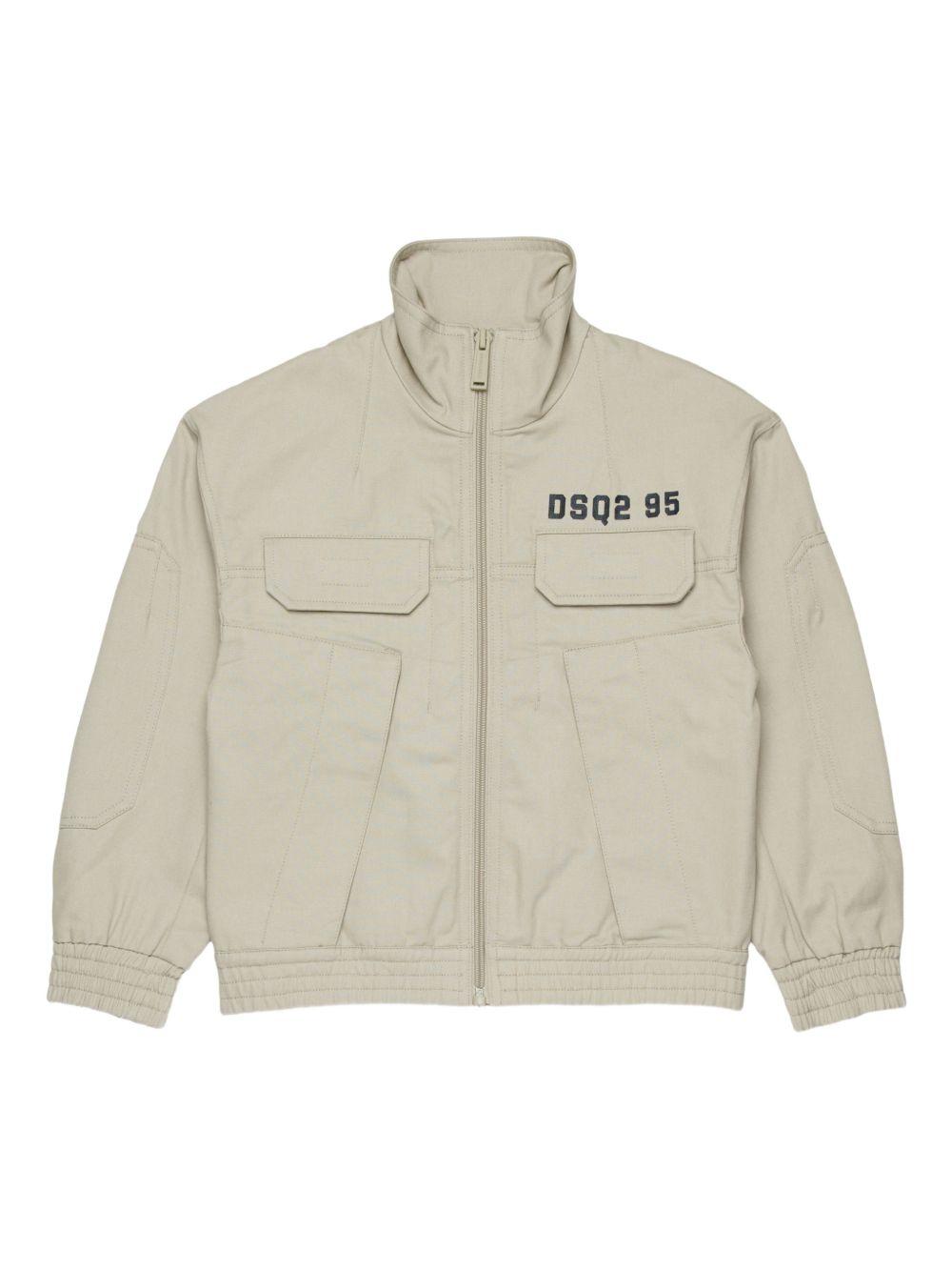 Bomber con zip e collo alto DQ3237D0AGK DQ717 DSQUARED KIDS 