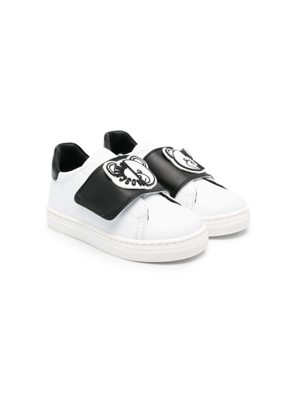Sneakers bianca strappo Teddy Bear 77348 02 MOSCHINO KIDS 