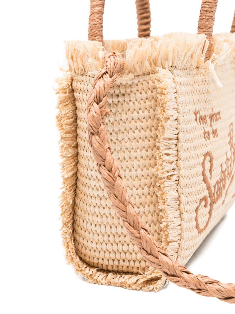 Borsa tote in paglia con cristalli VAMI009 00368L MC2 SAINT BARTH 