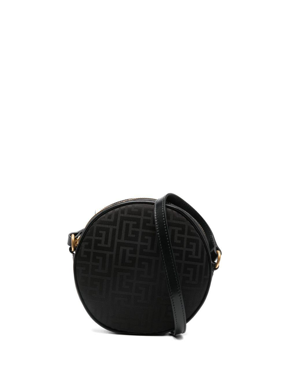 Borsa a Tracolla Rotonda con Monogram Nero BX0A88B0092 930 BALMAIN KIDS 
