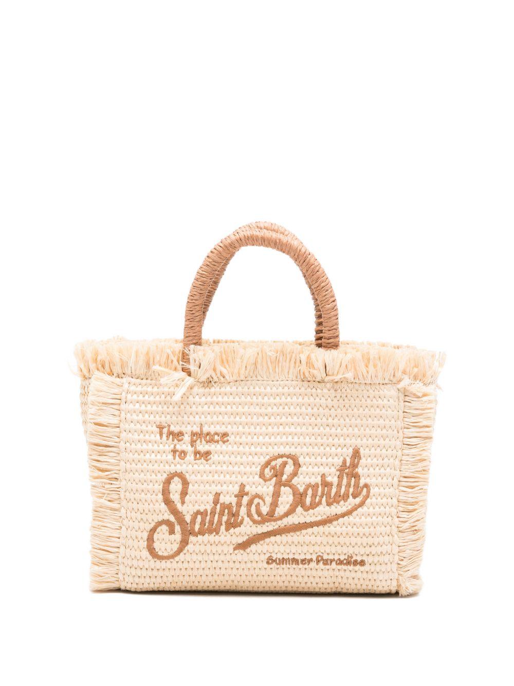 Borsa tote in paglia con cristalli VAMI009 00368L MC2 SAINT BARTH 