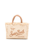 Borsa tote in paglia con cristalli