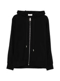 Felpa con cappuccio e zip in rayon