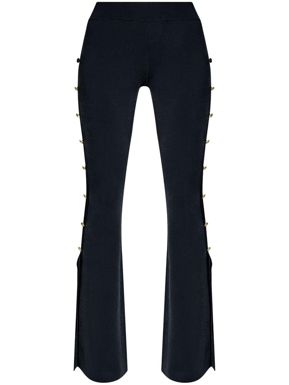 Pantalone nero cut-out laterali 77HAAMB4CM61H 899 VERSACE JEANS 