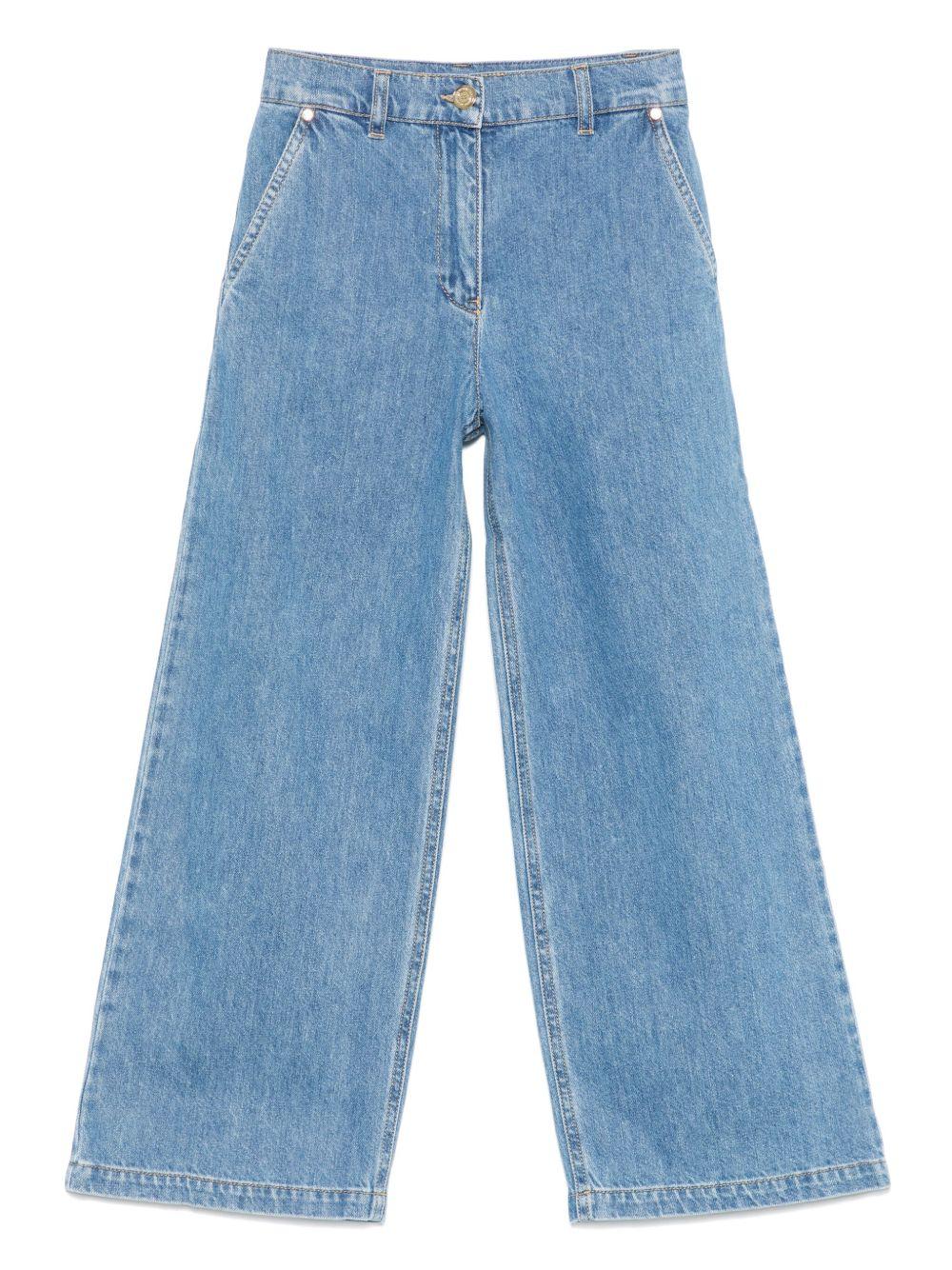 Jeans basic a gamba ampia EFPA2750DF011 4039 ELISABETTA FRANCHI KIDS 