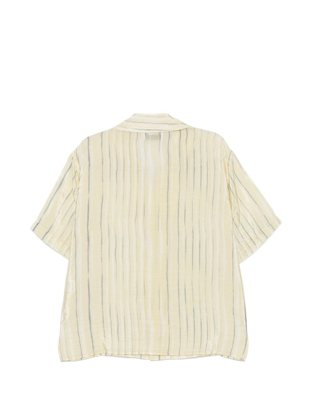 Camicia a righe collo camp con maniche corte SH001002 VU BONSAI 