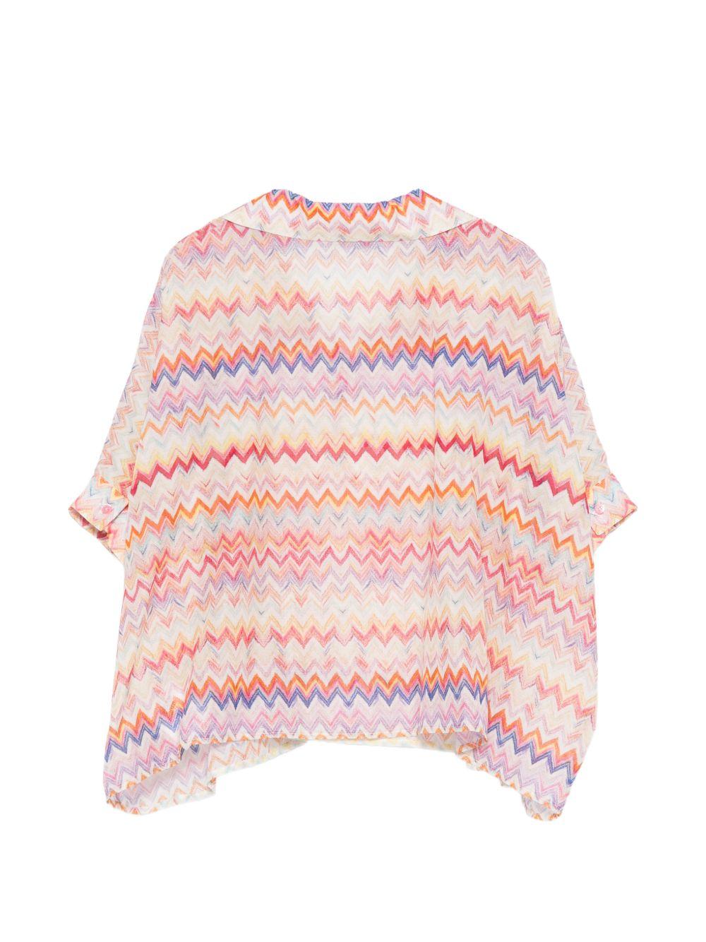 Camicia con stampa chevron multicolor MY5B00K0286 999 MISSONI KIDS 