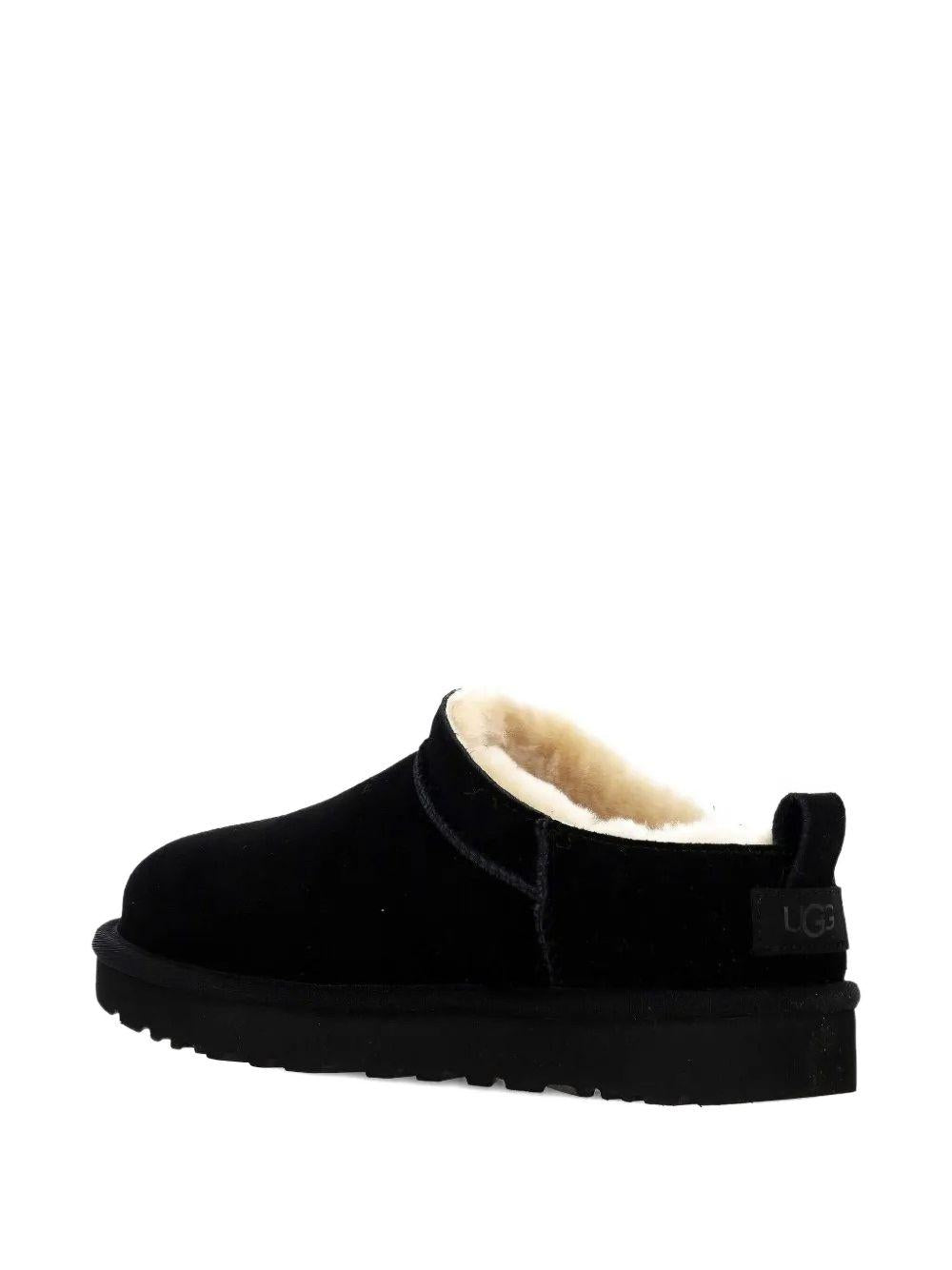 Scarpe neri in camoscio con shearling e punta tonda 1173891 BLK UGG 