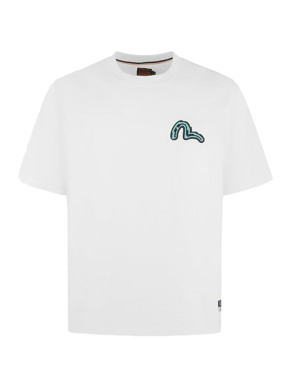 T-shirt Regular Fit con stampa Seagull e Daruma Totem 2ESHTM5TS1106 WHT EVISU 