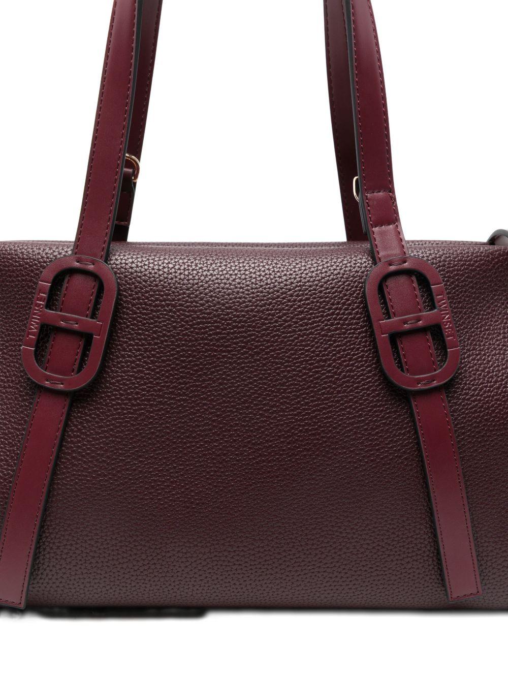 Borsa a spalla viola con zip e logo 252TD8283 12635 TWINSET 