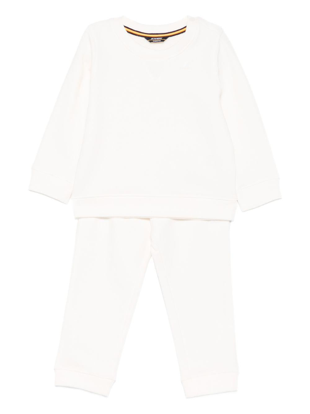 Tuta sportiva bianca girocollo K41384W X42 K-WAY KIDS 