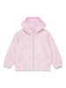 Giubbino a vento rosa logo verticale neonata