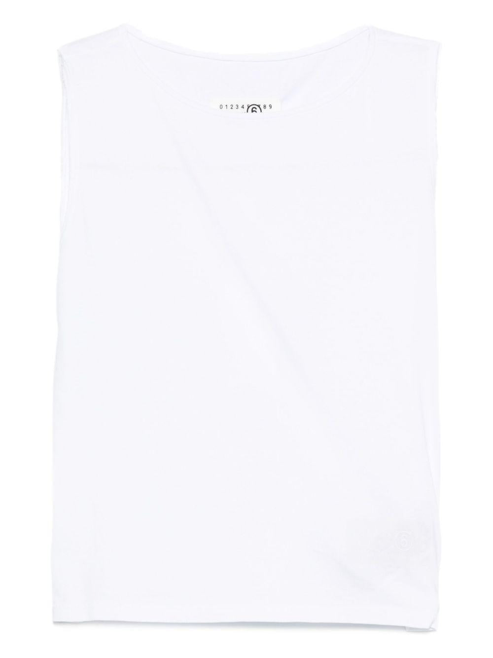 Canotta bianca giro manica larga S62NL0053M20115 100 MM6 MAISON MARGIELA 