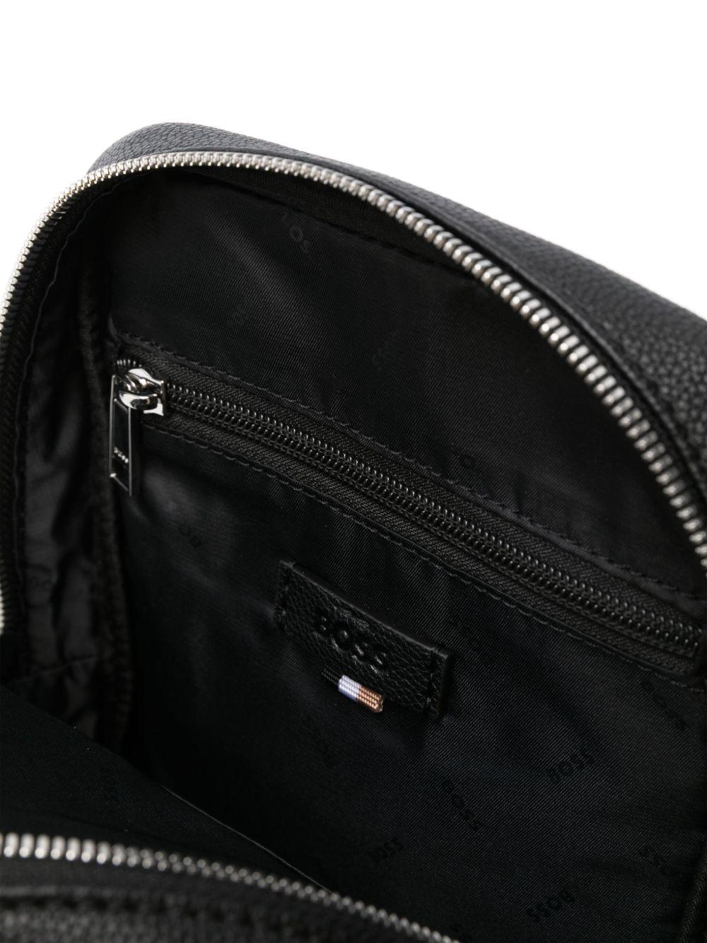 Borsa Nera con Zip e Tracolla Regolabile 50523410 001 BOSS 