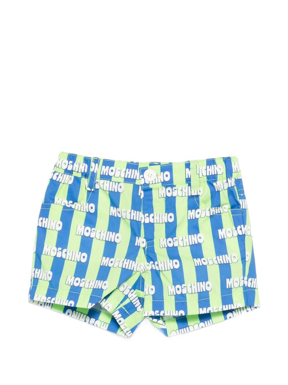 Shorts con stampa all-over MUQ01SLLB59 83676 MOSCHINO KIDS 
