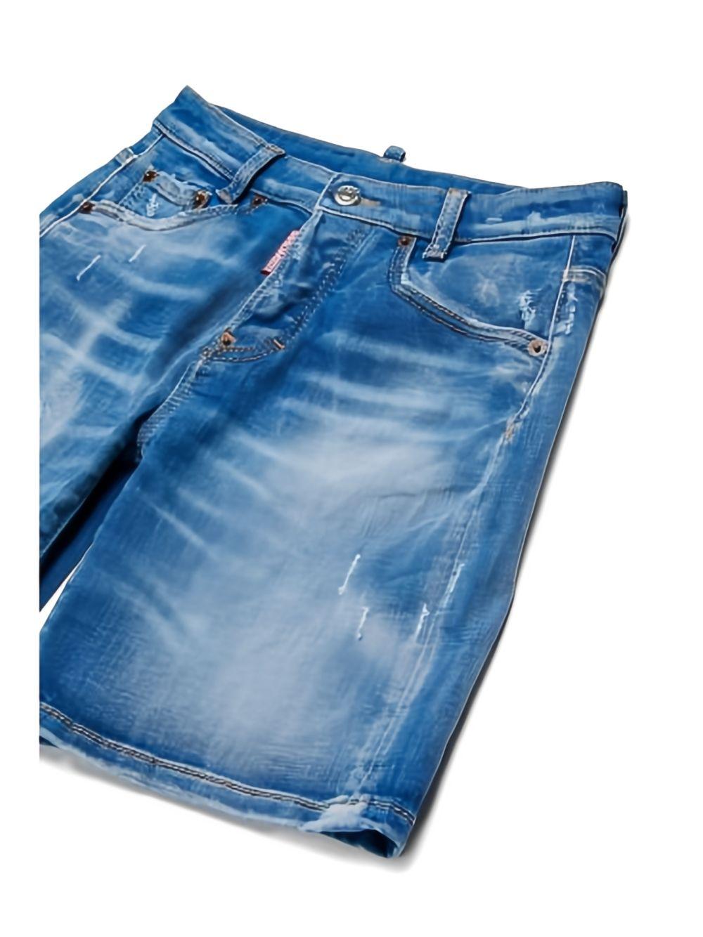 Bermuda in denim effetto vissuto DQ3264D0AFR DQ01 DSQUARED KIDS 