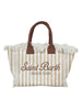Borsa colette a righe bicolor 