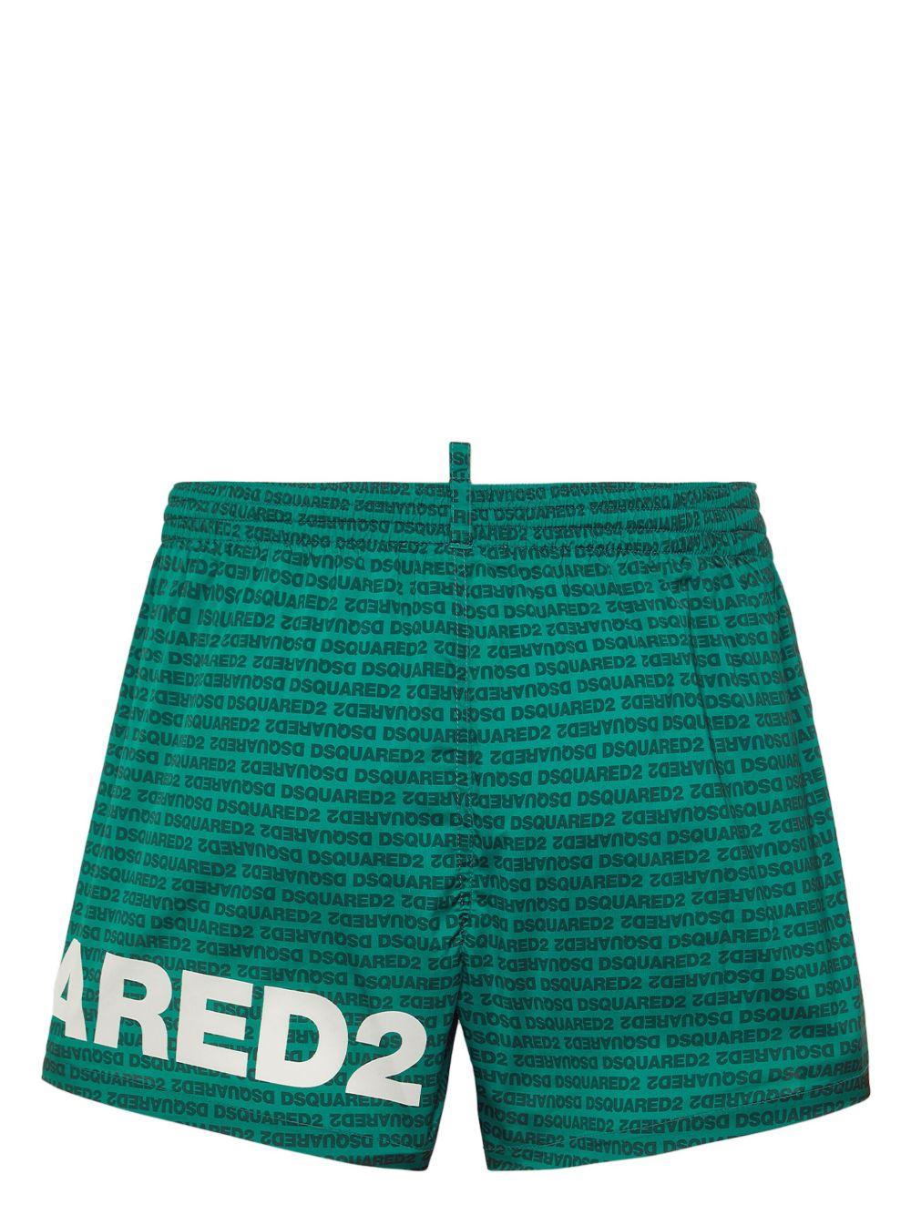 Costume boxer verde logo all-over