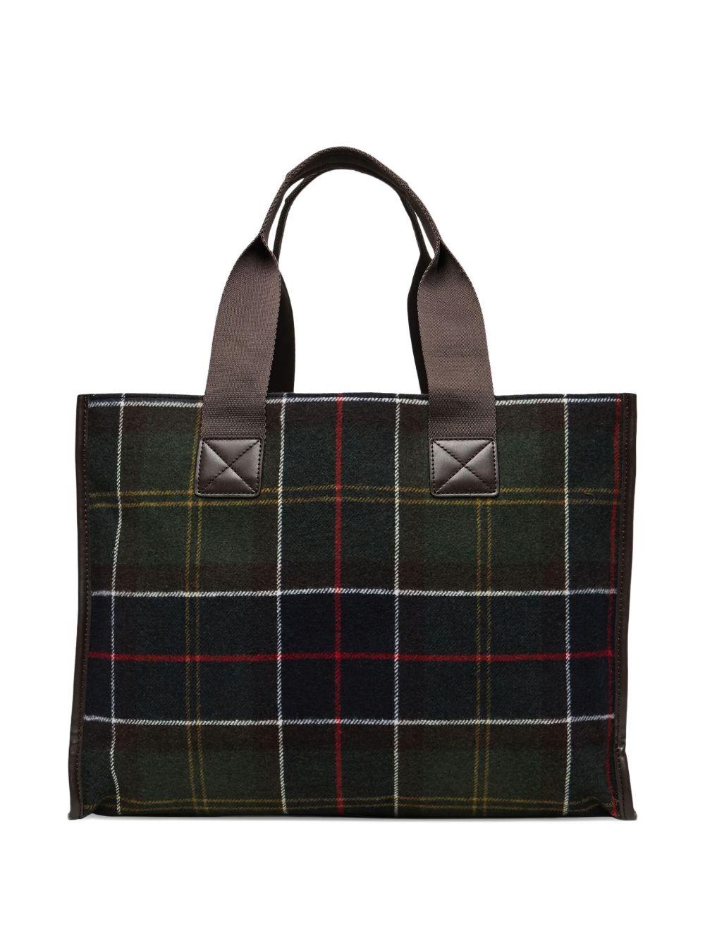 Borsa Tote a Quadri con Manici in Pelle LBA0424 OL91 BARBOUR 
