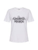 T-shirt bianca logo lettering