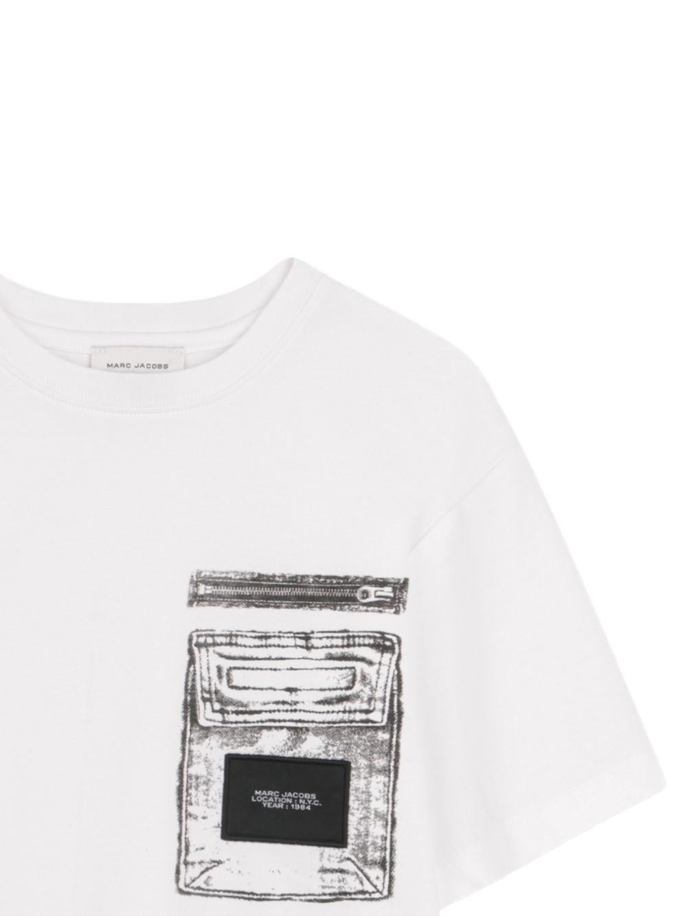 T-shirt in cotone con stampa a cassetta W60846 10P MARC JACOBS KIDS 