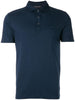 Polo blu mini logo petto