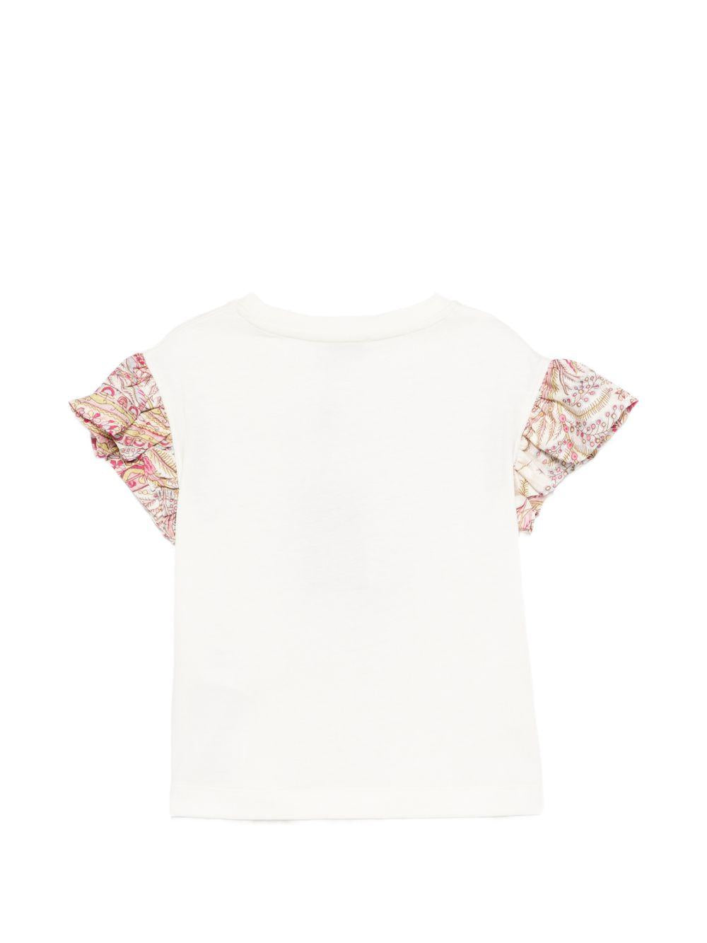 T-shirt con dettagli paisley e stampa logo GY8A01Z3672 102RS ETRO KIDS 