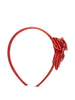 Cerchietto Rosso con Fiocco Metallizzato