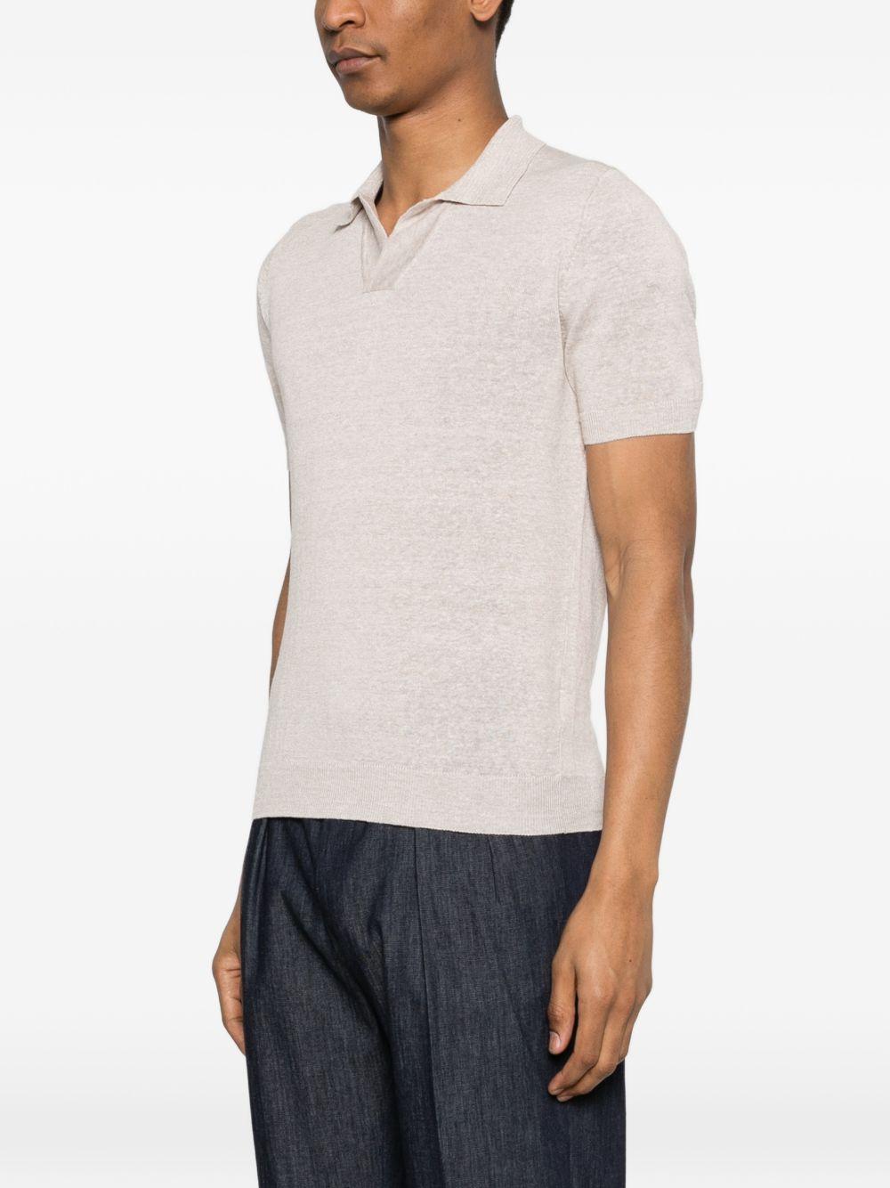 Polo in lino e cotone scollo a V KEITHGSE2602 110 TAGLIATORE 