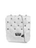 Borsa bianca a tracolla con strass
