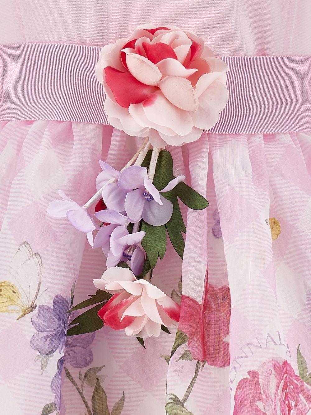 Abito a maniche corte con stampa floreale 11G9097622 0090 MONNALISA KIDS 