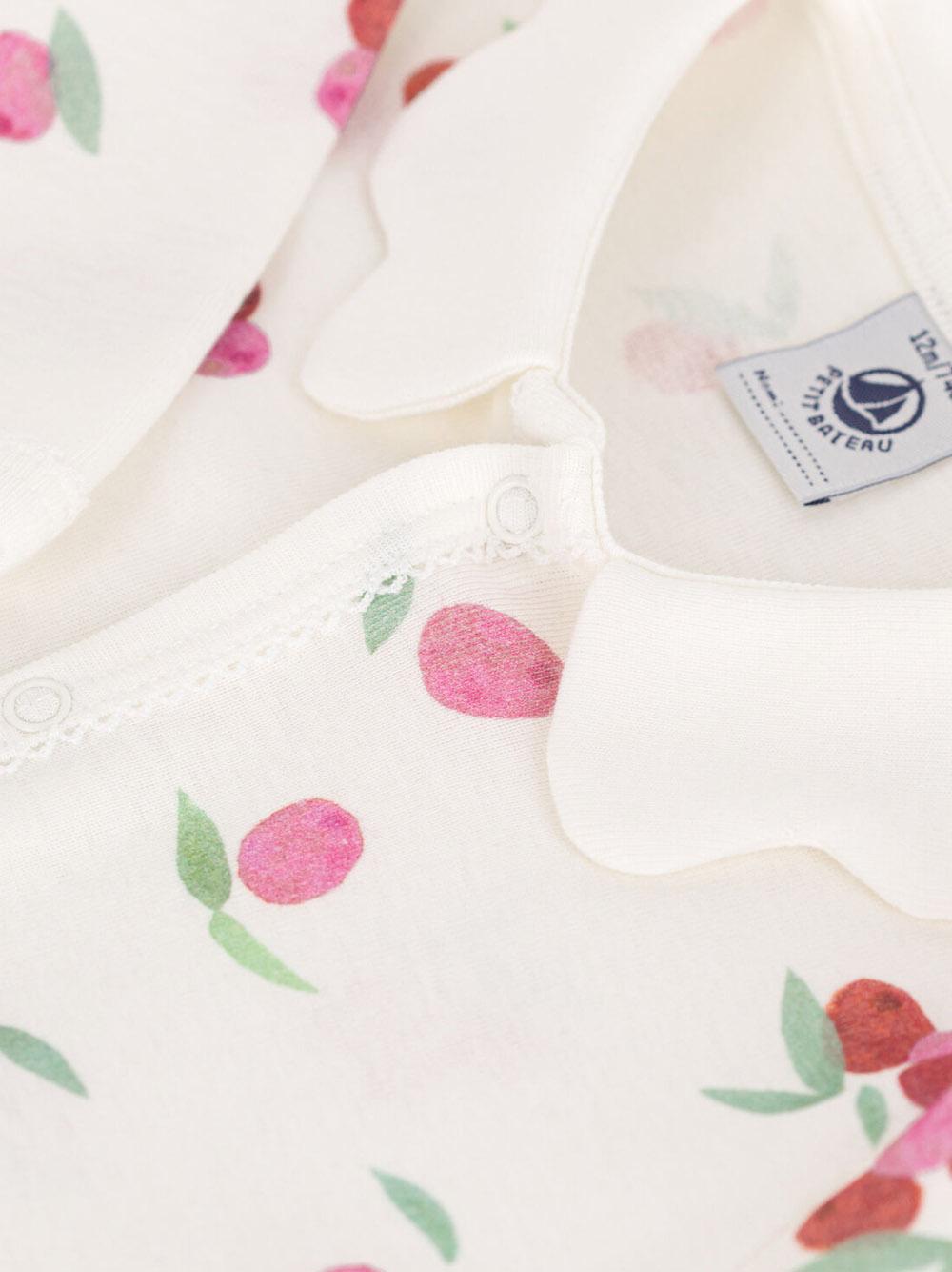 Tutina crema con fantasia ciliegie A0CN9 01 PETIT BATEAU KIDS 