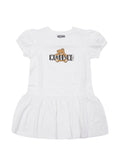 Abito in tulle con logo