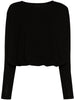Maglia orlo drappeggiato  nera