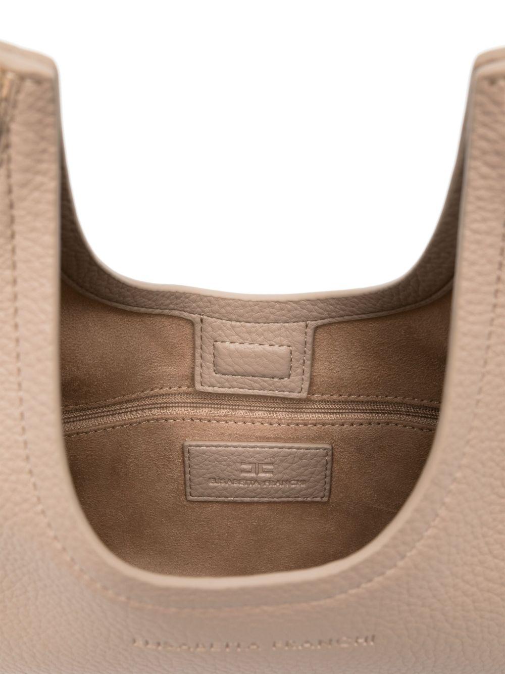 Borsa mezzaluna in pelle bottolata tortora BS86A52E2 DC4 ELISABETTA FRANCHI 