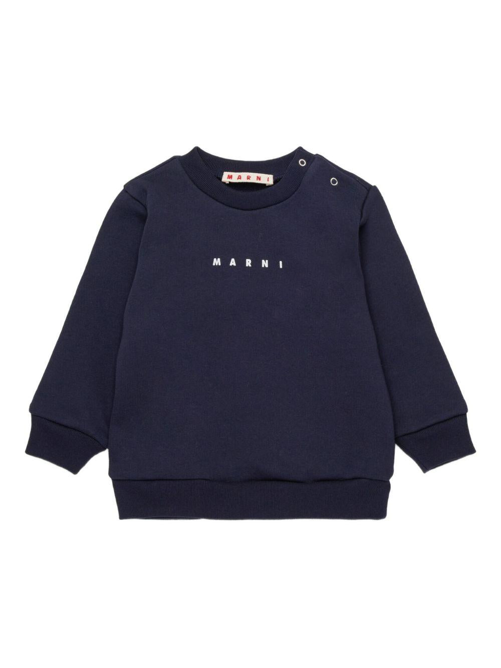 Felpa con stampa con logo M01531M00V0 0M857 MARNI KIDS 