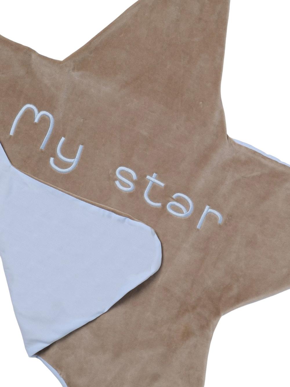 Coperta neonato beige-azzurra "mt star" TBC053 L05 LA STUPENDERIA KIDS 