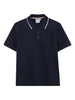 Polo blu orli in contrasto
