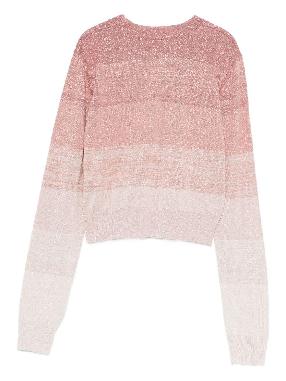 Maglione rosa con dettaglio lamé KFMA021CFL087 C039 PINKO UP 