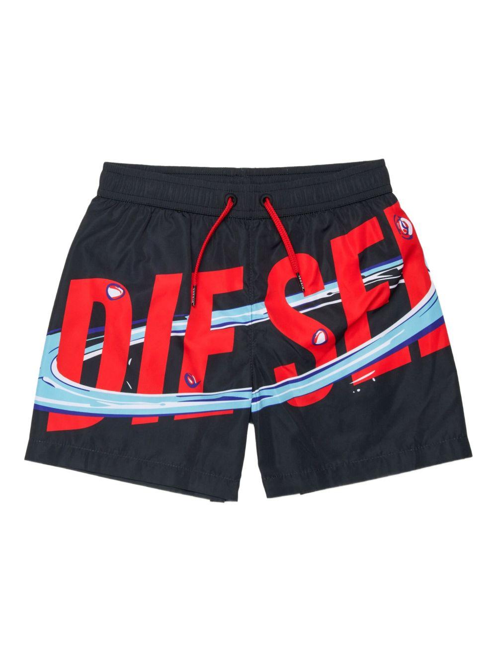 Costume boxer in poliestere con cordoncino J02712KXBTG K900 DIESEL KIDS 