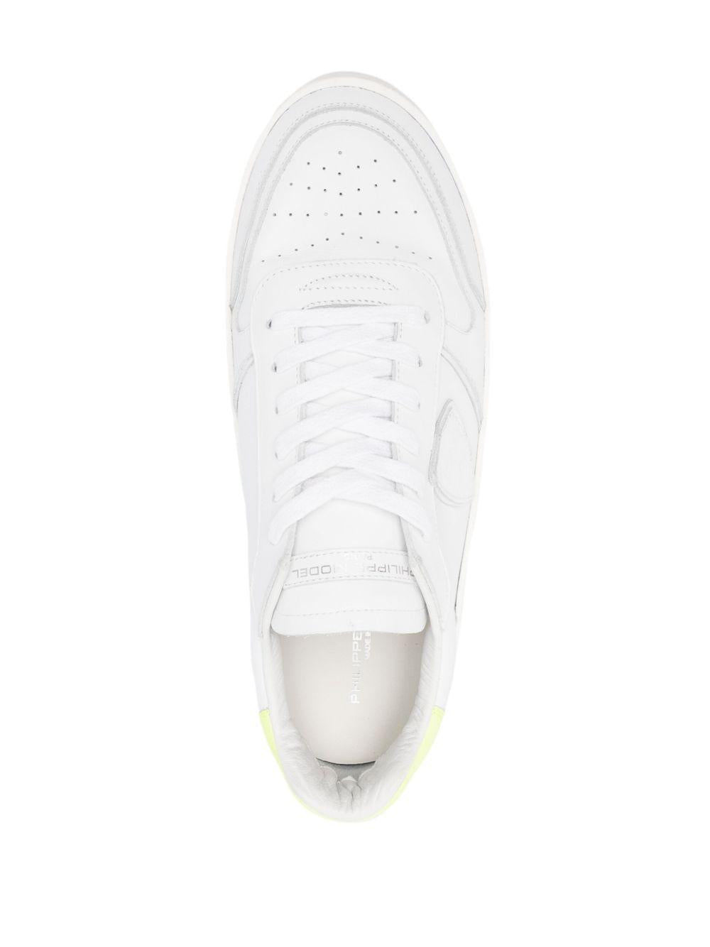 Sneakers Nice bianche/lime  uomo