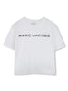 T-shirt bianca logo mini borchie