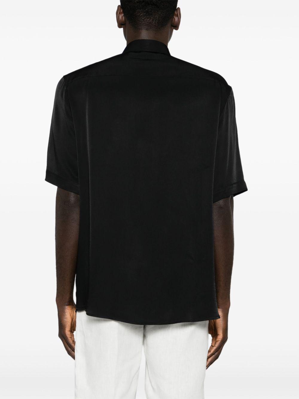 Camicia nera finish satain