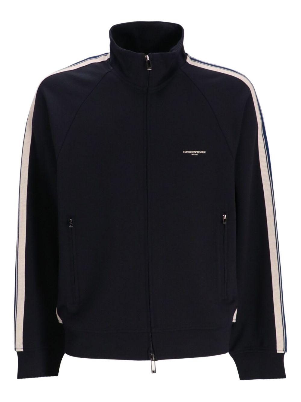 Giacca blu  a righe laterali con cerniera EM002872AF13488 UB118 EMPORIO ARMANI 